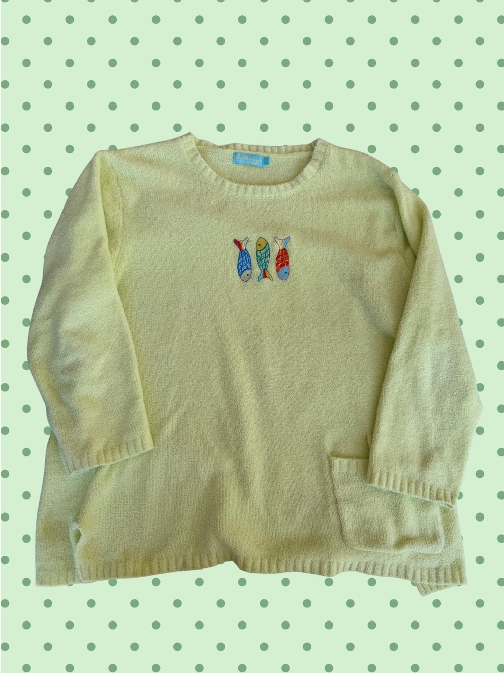 Anthony’s Resort Wear Chenille Fish Sweater XL